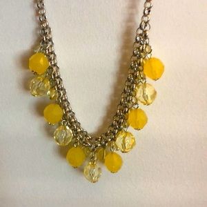 Yellow bead necklace new!